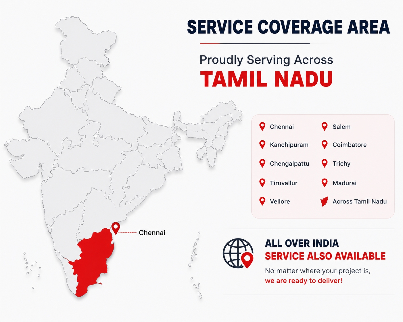Service Coverage Tamil Nadu